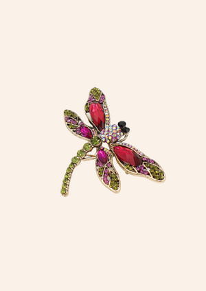 Kleurrijke broche gemaakt van stainless steel