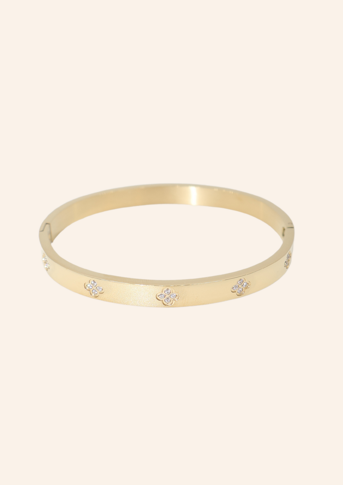 Gouden bangle, waterproof en hypo-allergeen, gemaakt van stainless steel