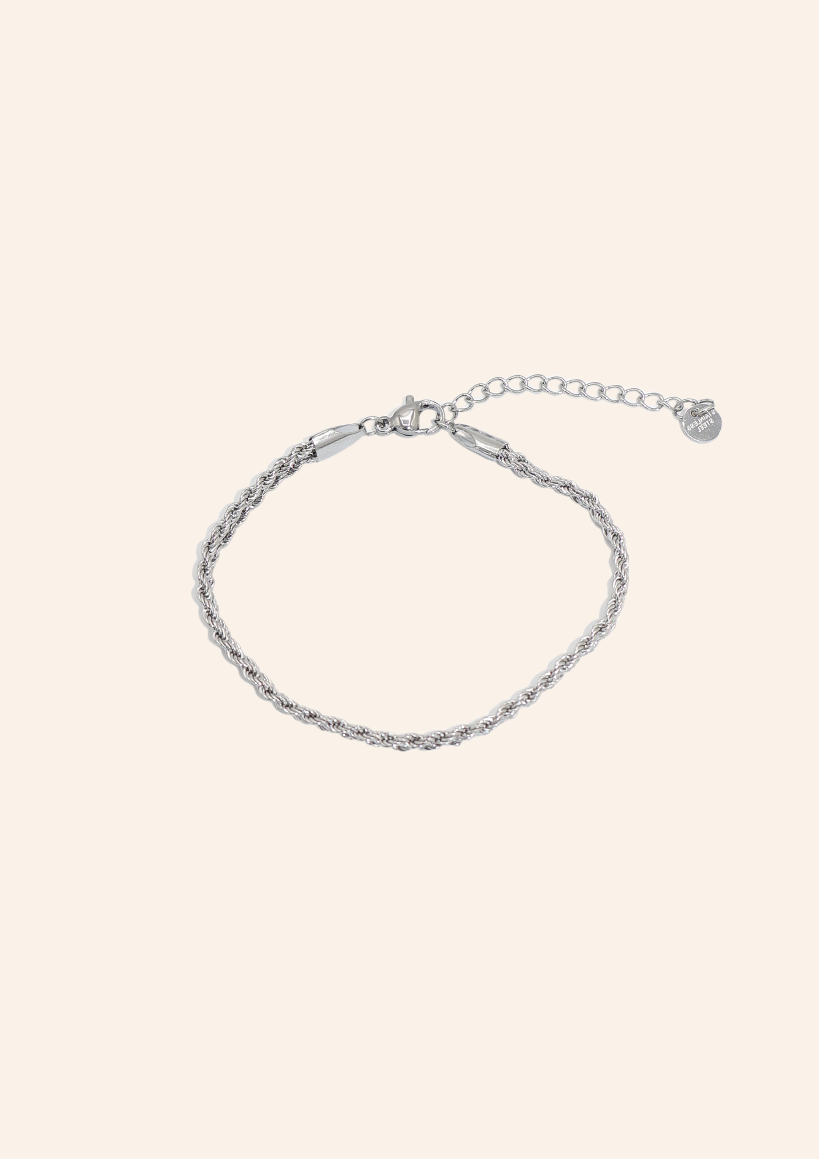 Zilveren armband, waterproof en hypo-allergeen, gemaakt van stainless steel