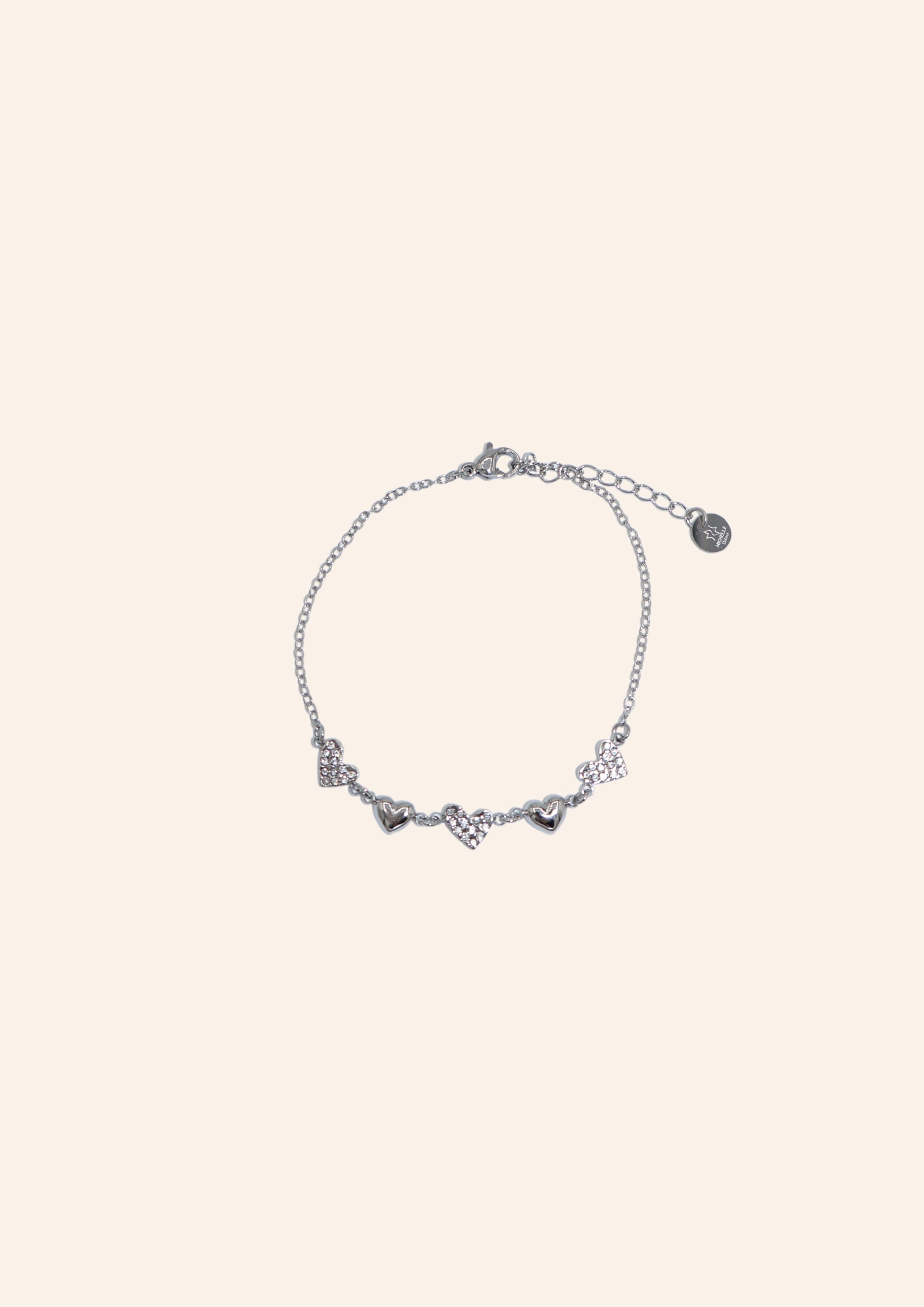 Zilveren armband, waterproof en hypo-allergeen, gemaakt van stainless steel