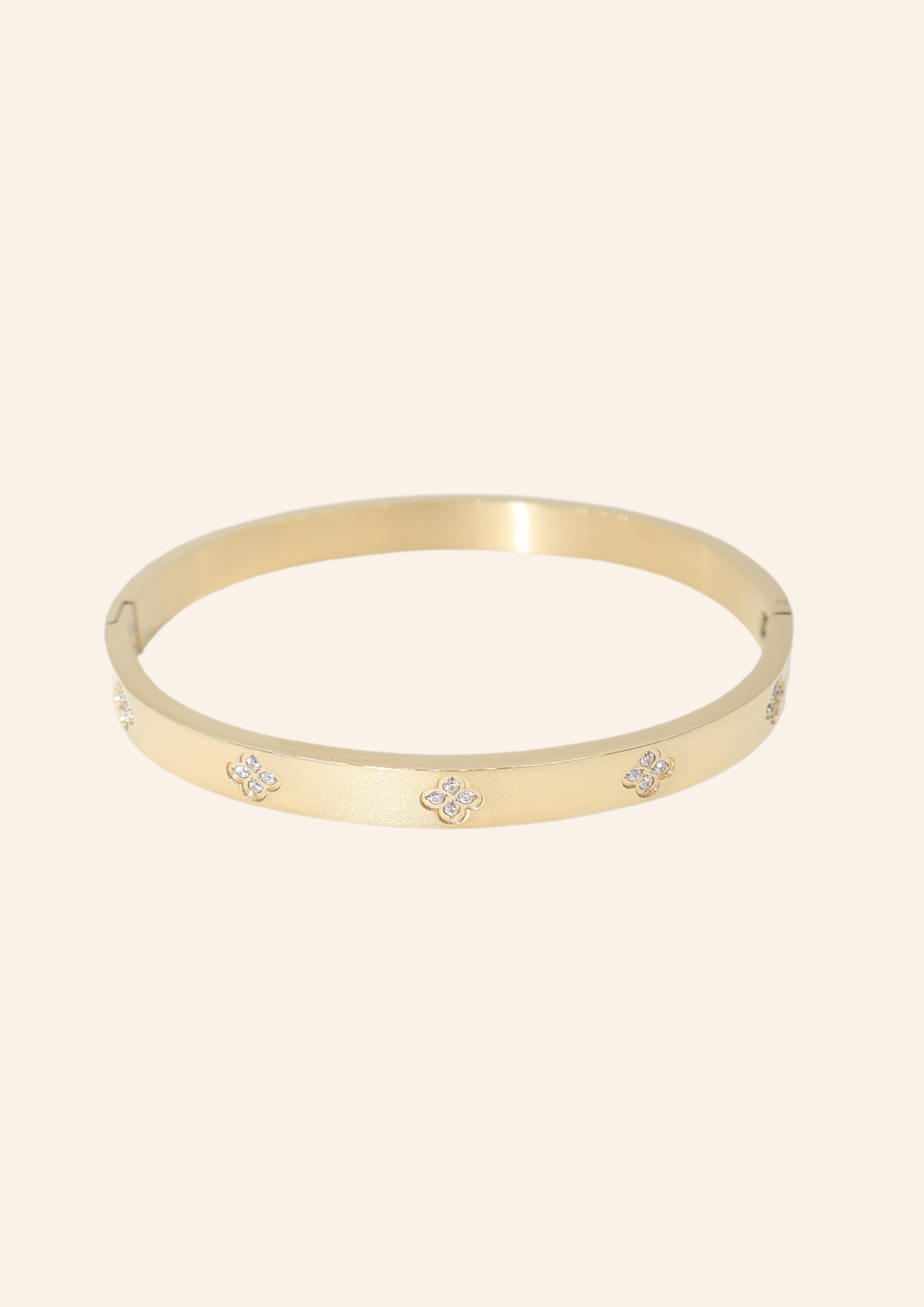 Gouden bangle, waterproof en hypo-allergeen, gemaakt van stainless steel