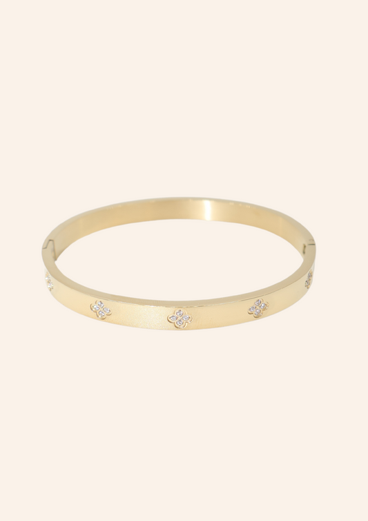 Gouden bangle, waterproof en hypo-allergeen, gemaakt van stainless steel