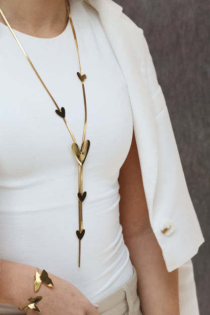 Dancing Hearts Necklace Long