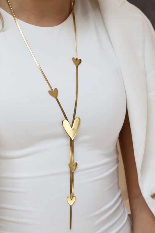 Dancing Hearts Necklace Long