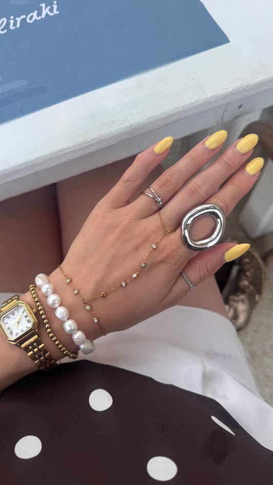 Crystal hand chain