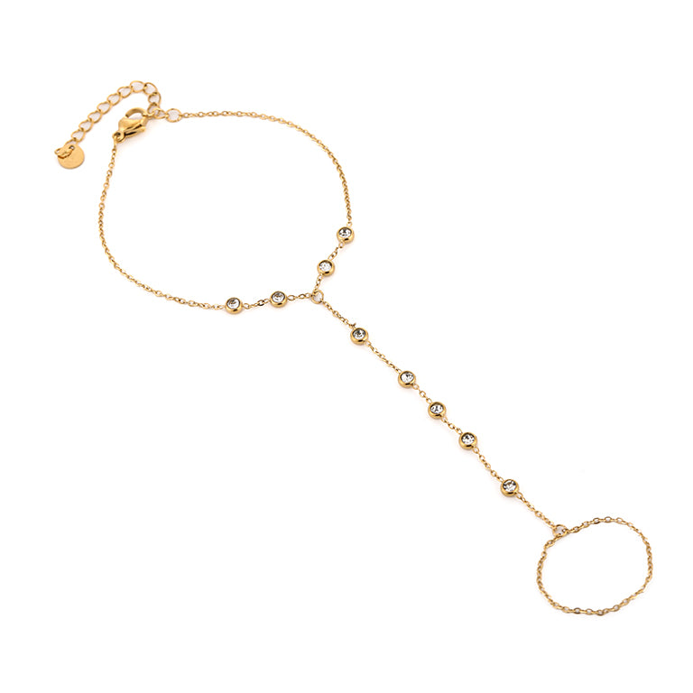 Crystal hand chain