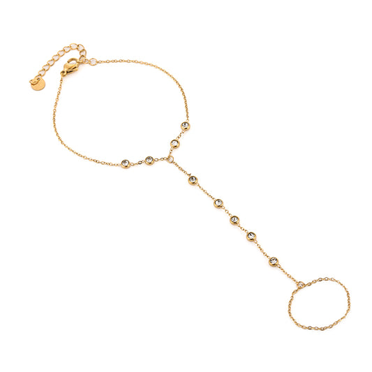Crystal hand chain